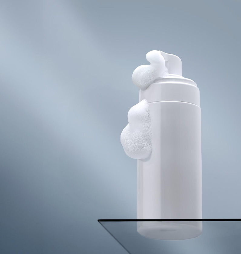 Foaming Bottle 150ml White & Clear